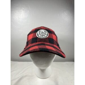 Plaid Red And Black Hat Field And Stream 1871 Fishing Flannel‎ Cap